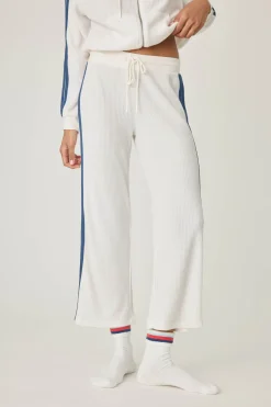 P.J. Salvage Loungewear | Loungewear>Back On Track Crop Waffle Lounge Pants