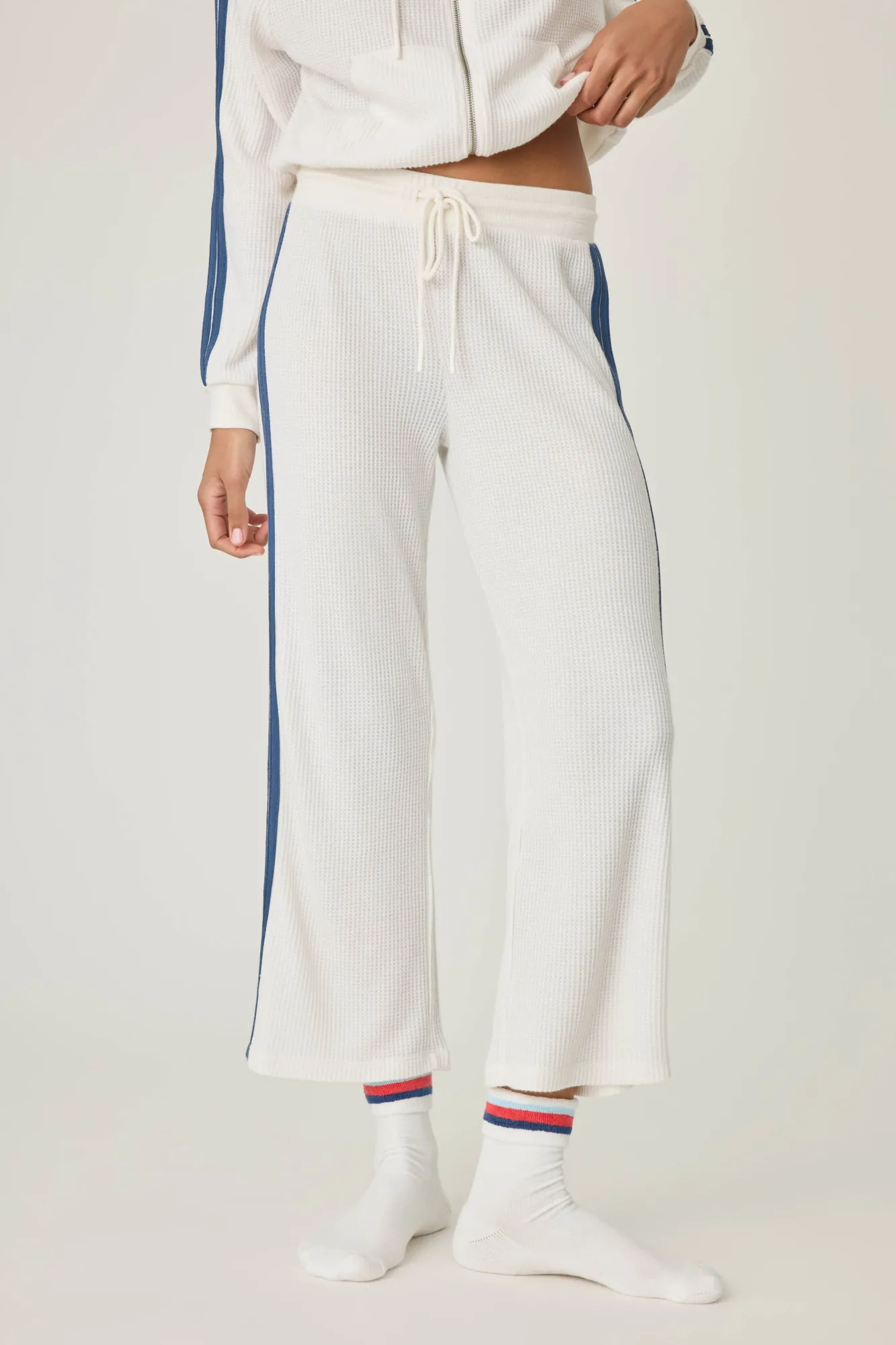 P.J. Salvage Loungewear | Loungewear>Back On Track Crop Waffle Lounge Pants