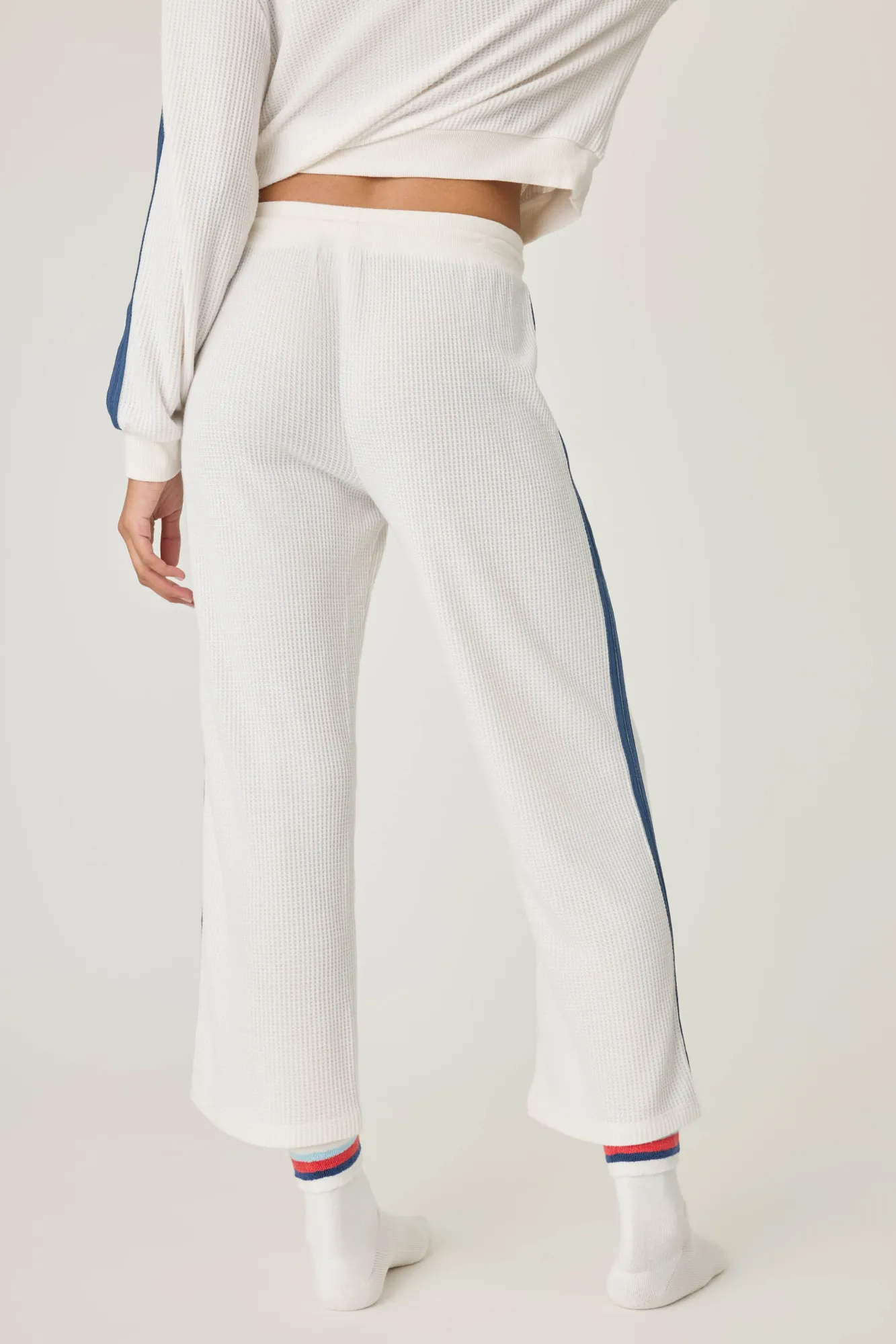 P.J. Salvage Loungewear | Loungewear>Back On Track Crop Waffle Lounge Pants