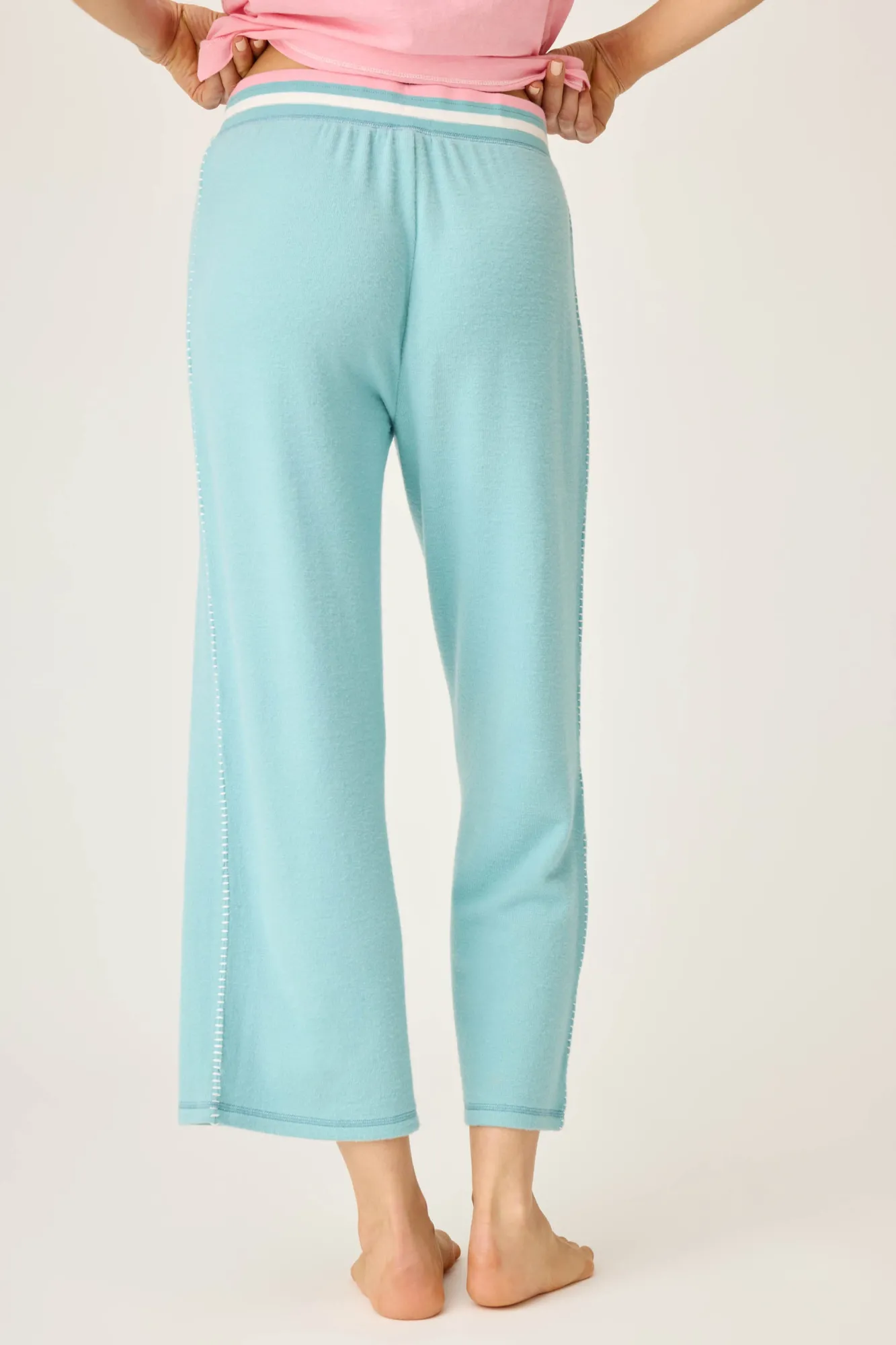 P.J. Salvage Bottoms | Peachy>Cool Breeze Solid Cropped Pant