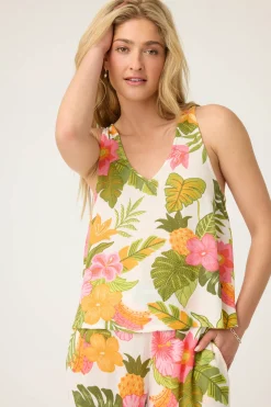 P.J. Salvage Tops | Florals & Botanicals>Copacabana Floral Tank Top
