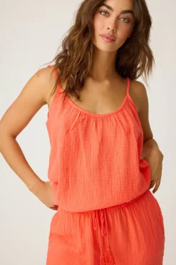 P.J. Salvage Tops | Cotton>Copacabana Gauze Cami Top
