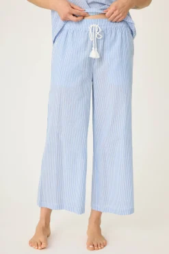 P.J. Salvage Loungewear | Loungewear>Dainty Daisy Open Leg Crop Pants
