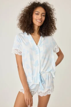 P.J. Salvage Tops | Modal>Forever Dreams Butterfly Short Sleeve PJ Top