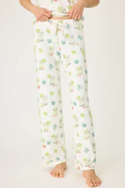 P.J. Salvage Bottoms | Coffee & Cocktails>Limes & Sunshine Open Leg Pants
