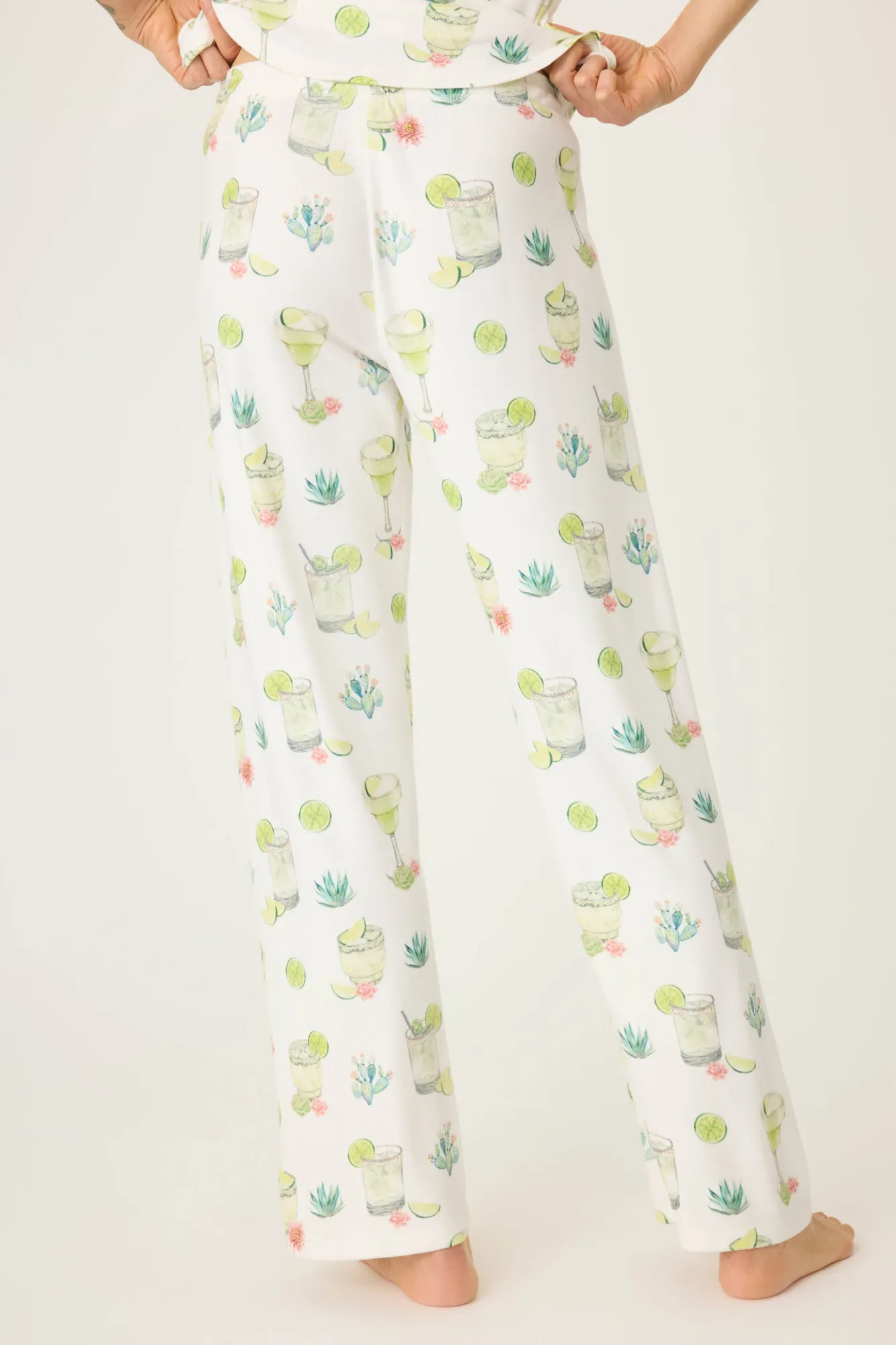 P.J. Salvage Bottoms | Coffee & Cocktails>Limes & Sunshine Open Leg Pants