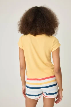 P.J. Salvage Loungewear | Loungewear>Maritime Short Sleeve Embroidered Top