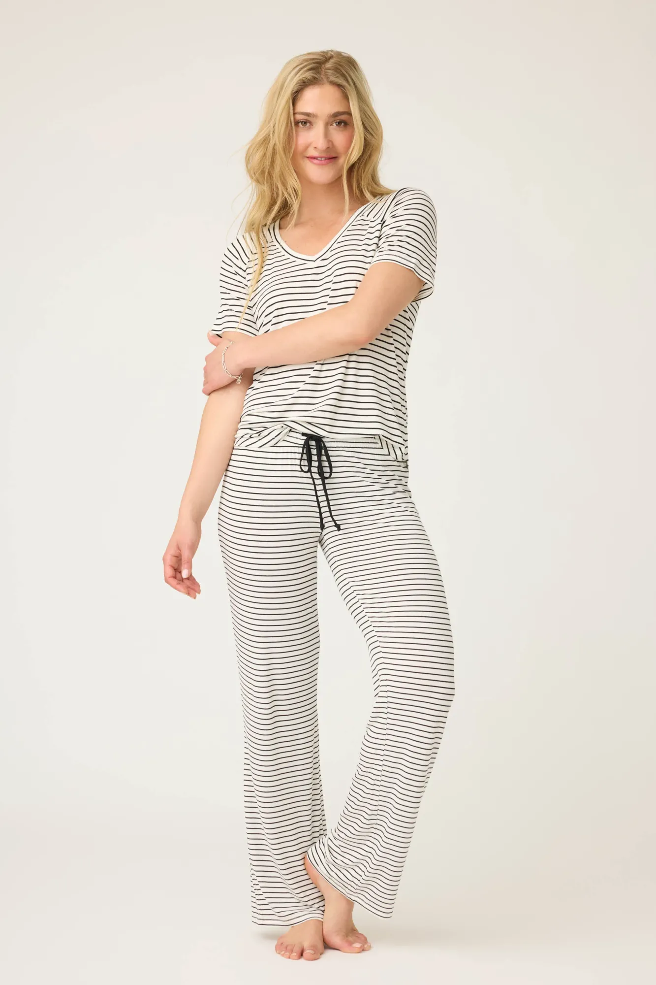 P.J. Salvage Pj Sets | Pj Sets>Modal Basics Striped PJ Set