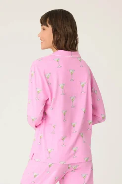 P.J. Salvage Tops | Coffee & Cocktails>Playful Prints Drinks Pajama Top