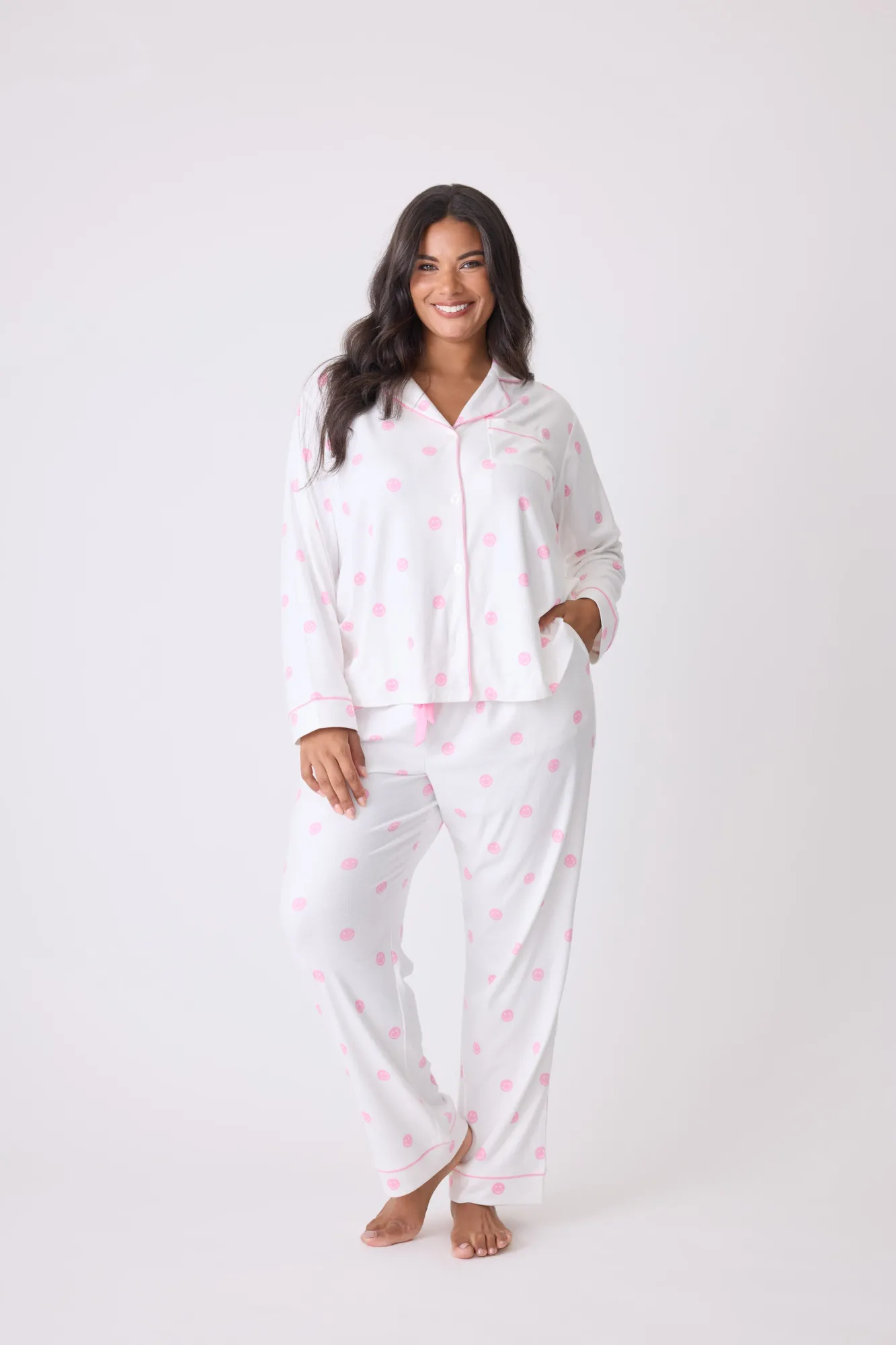 P.J. Salvage Pj Sets | Pj Sets>Susan G. Komen Choose Happy PJ Set Plus Size