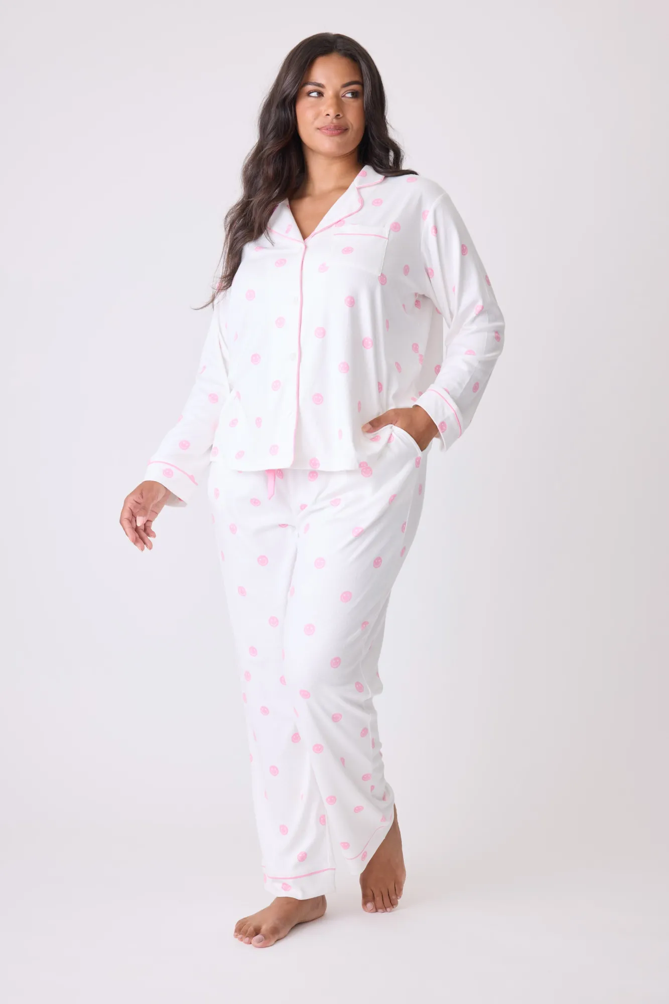 P.J. Salvage Pj Sets | Pj Sets>Susan G. Komen Choose Happy PJ Set Plus Size
