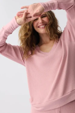 P.J. Salvage Loungewear | Loungewear>Textured Essentials Long Sleeve Top