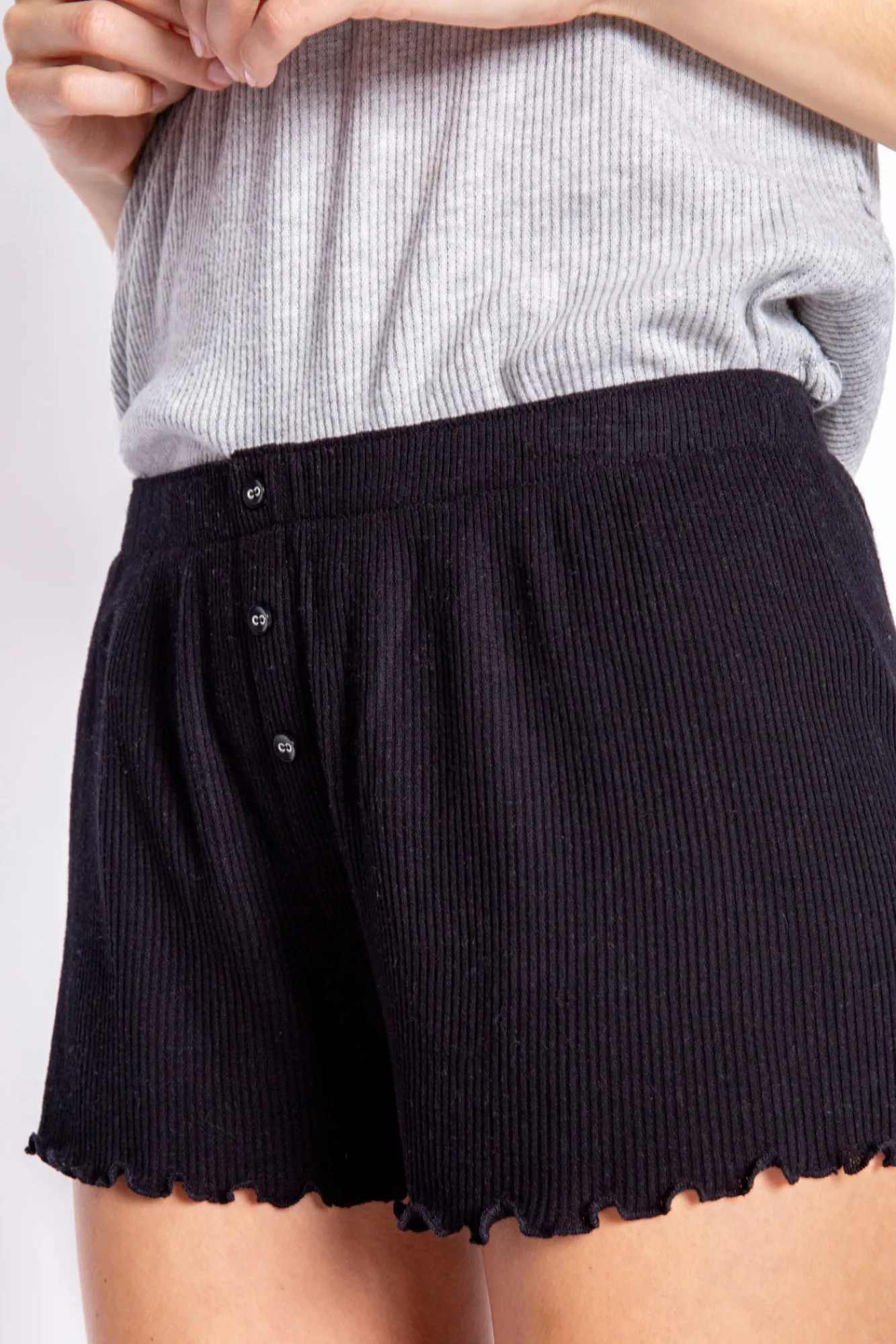 P.J. Salvage Bottoms | Peachy>Textured Essentials Shorts