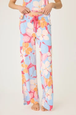 P.J. Salvage Bottoms | Florals & Botanicals>Tropical Dreams Floral Open Leg Pants